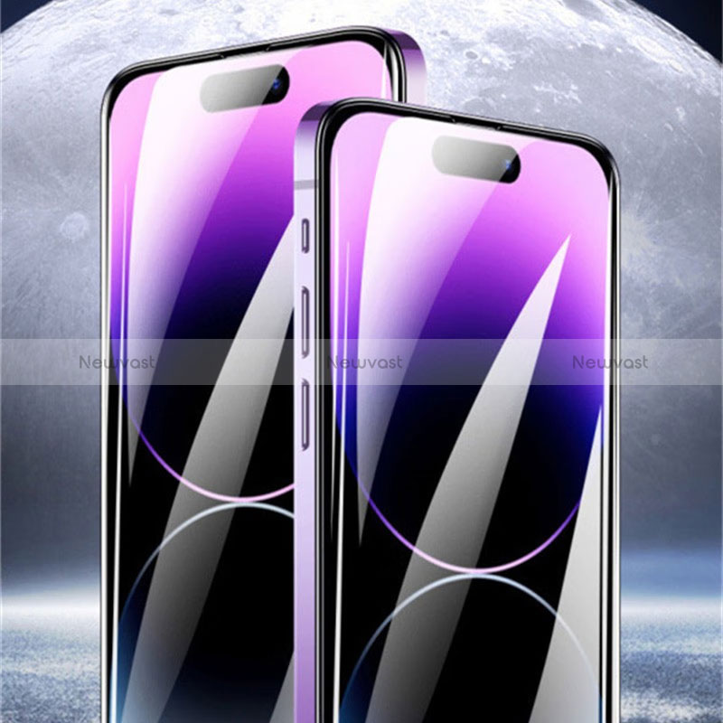 Ultra Clear Anti Blue Light Full Screen Protector Tempered Glass U02 for Apple iPhone 15 Pro Max Black