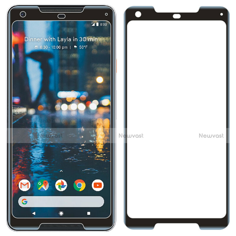 Ultra Clear Full Screen Protector Tempered Glass F02 for Google Pixel 2 XL Black