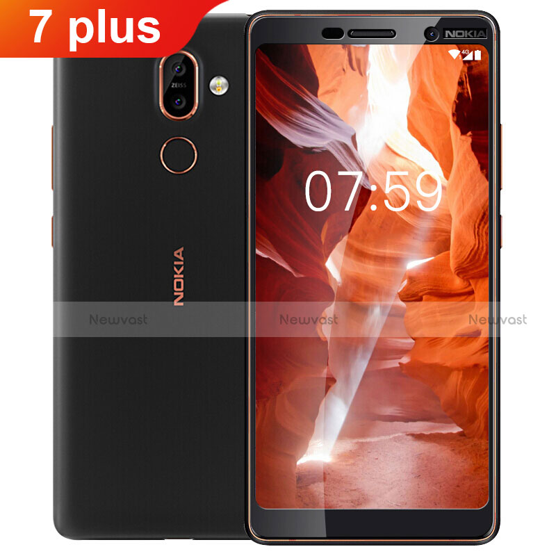 Ultra Clear Full Screen Protector Tempered Glass F02 for Nokia 7 Plus Black