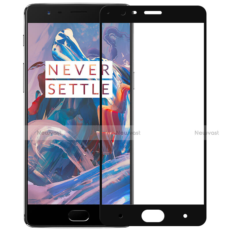 Ultra Clear Full Screen Protector Tempered Glass F02 for OnePlus 3 Black