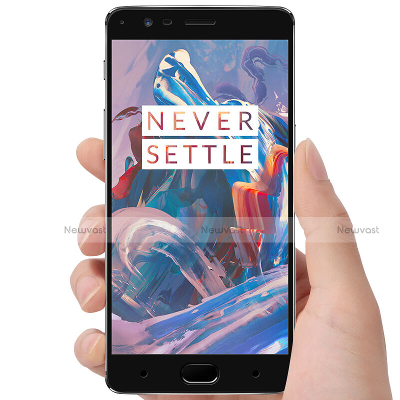 Ultra Clear Full Screen Protector Tempered Glass F02 for OnePlus 3 Black