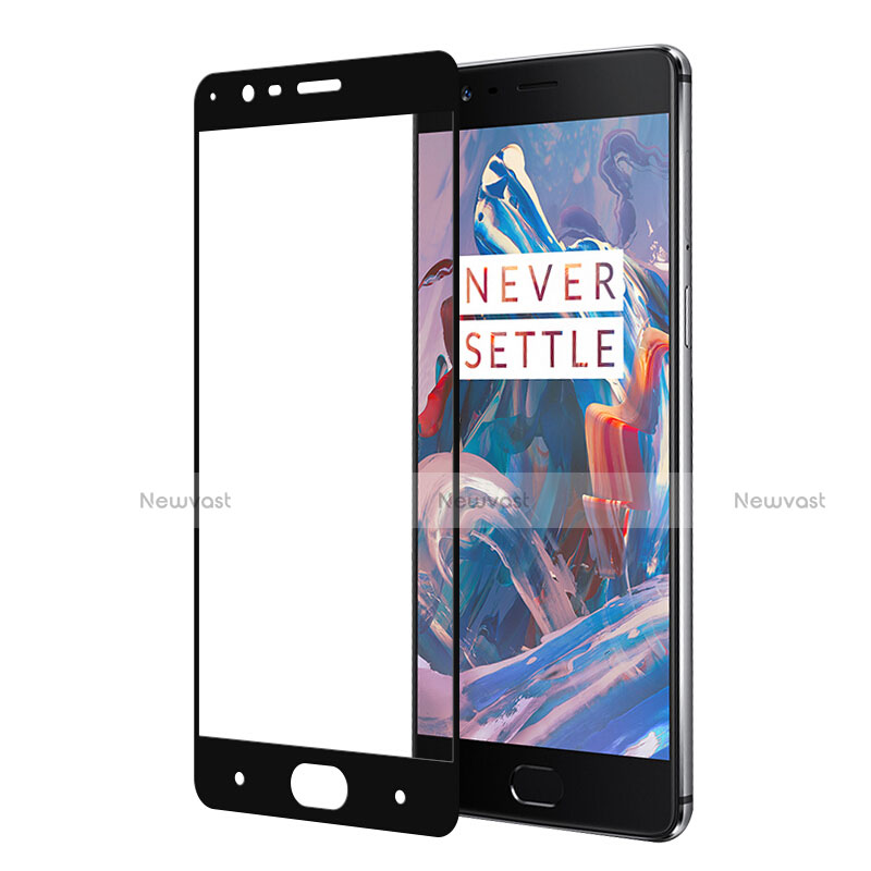 Ultra Clear Full Screen Protector Tempered Glass F02 for OnePlus 3 Black