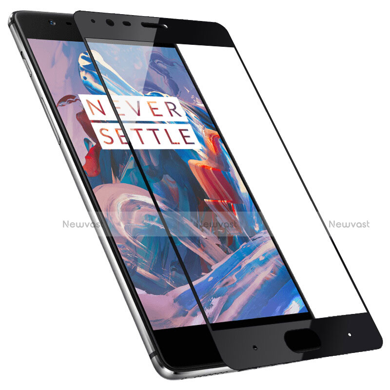 Ultra Clear Full Screen Protector Tempered Glass F02 for OnePlus 3 Black