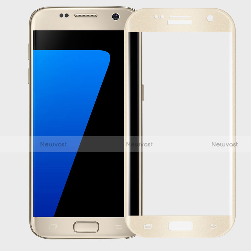 Ultra Clear Full Screen Protector Tempered Glass F02 for Samsung Galaxy S7 G930F G930FD Gold