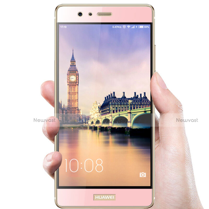 Ultra Clear Full Screen Protector Tempered Glass F03 for Huawei P9 Pink