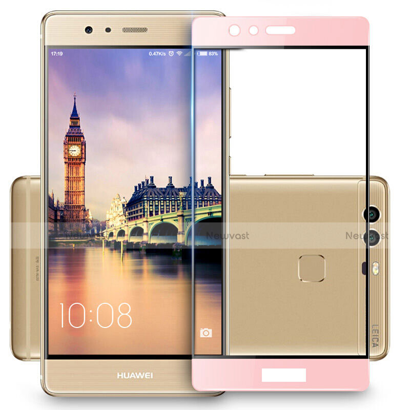 Ultra Clear Full Screen Protector Tempered Glass F03 for Huawei P9 Plus Pink