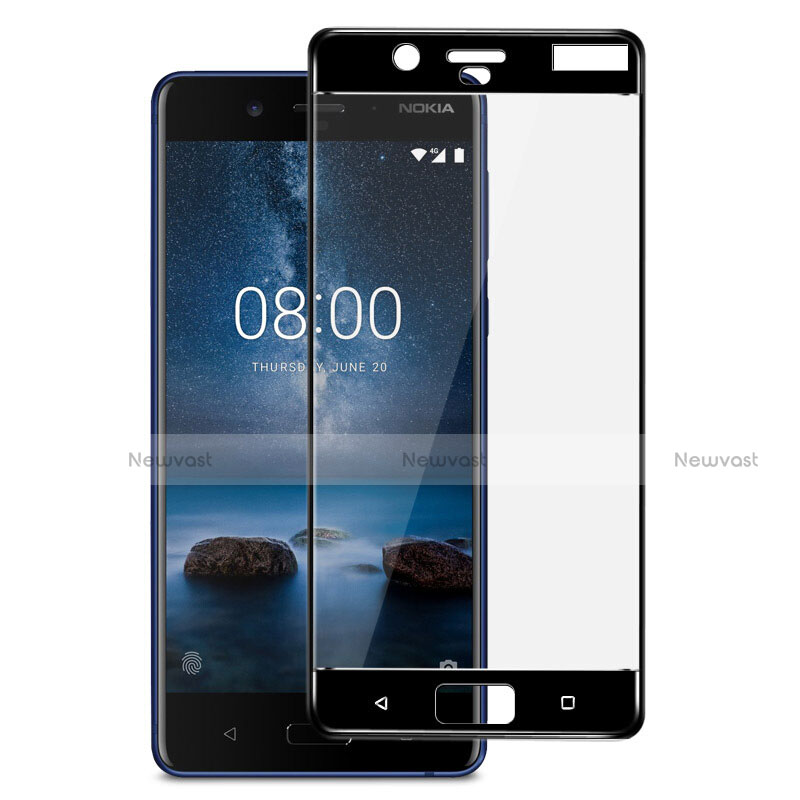 Ultra Clear Full Screen Protector Tempered Glass F03 for Nokia 8 Black