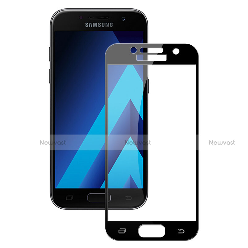 Ultra Clear Full Screen Protector Tempered Glass F03 for Samsung Galaxy A3 (2017) SM-A320F Black