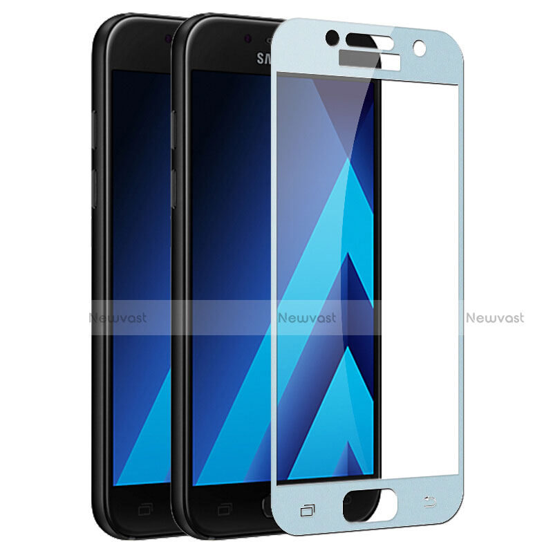 Ultra Clear Full Screen Protector Tempered Glass F03 for Samsung Galaxy A3 (2017) SM-A320F Blue