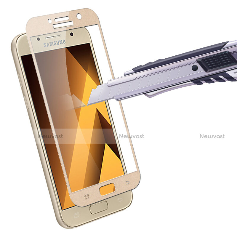 Ultra Clear Full Screen Protector Tempered Glass F03 for Samsung Galaxy A3 (2017) SM-A320F Gold