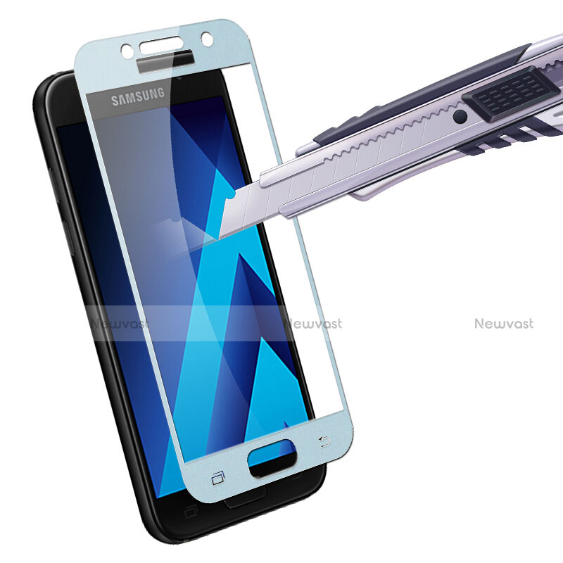 Ultra Clear Full Screen Protector Tempered Glass F03 for Samsung Galaxy A5 (2017) Duos Blue