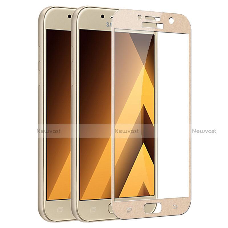 Ultra Clear Full Screen Protector Tempered Glass F03 for Samsung Galaxy A5 (2017) Duos Gold