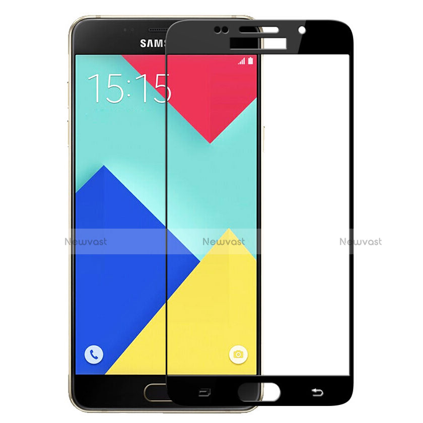 Ultra Clear Full Screen Protector Tempered Glass F03 for Samsung Galaxy A9 (2016) A9000 Black