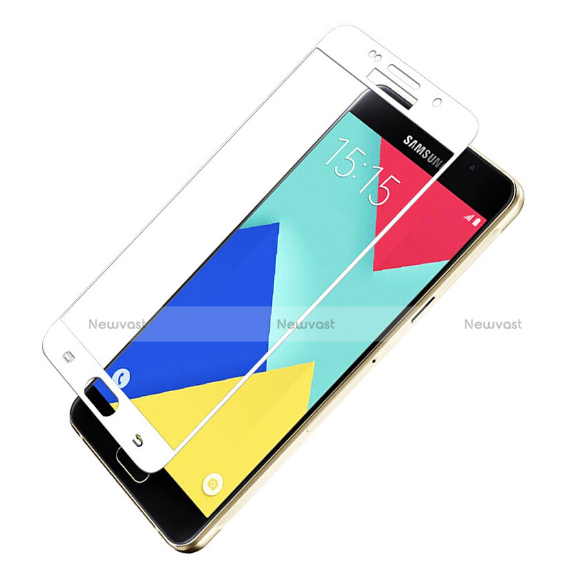 Ultra Clear Full Screen Protector Tempered Glass F03 for Samsung Galaxy A9 Pro (2016) SM-A9100 White