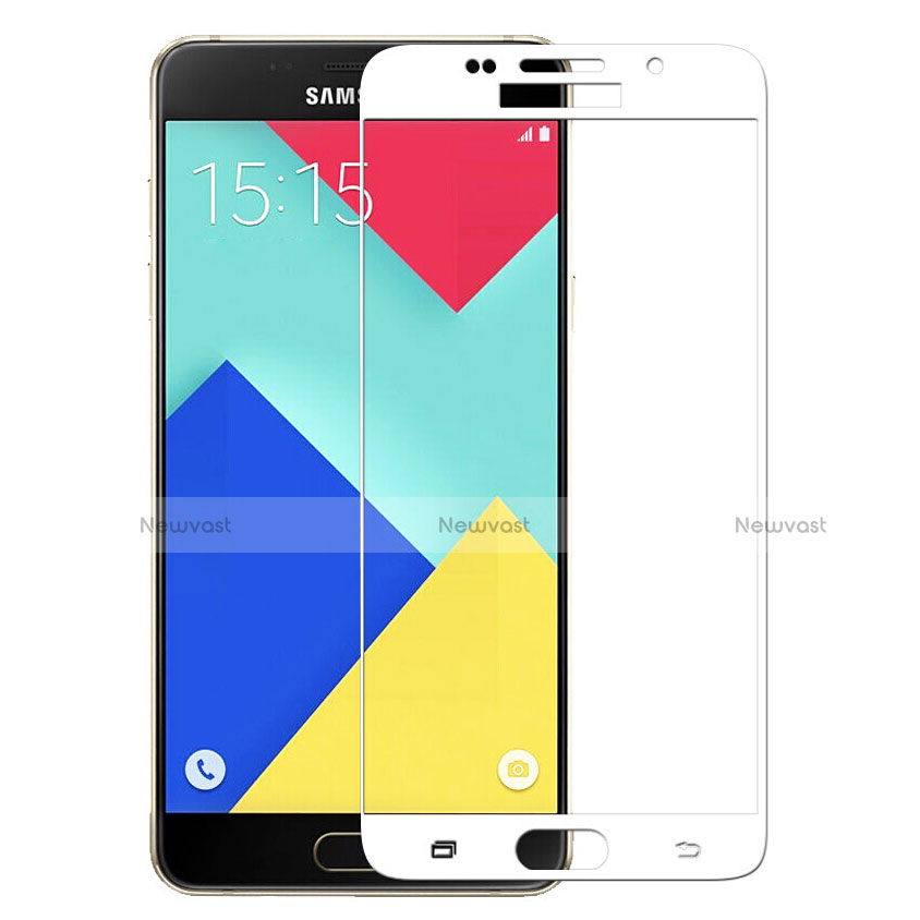 Ultra Clear Full Screen Protector Tempered Glass F03 for Samsung Galaxy A9 Pro (2016) SM-A9100 White