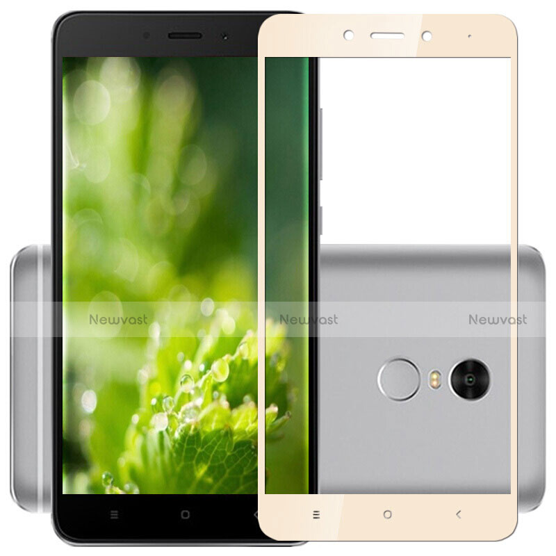 Ultra Clear Full Screen Protector Tempered Glass F03 for Xiaomi Redmi Note 4 Standard Edition Gold