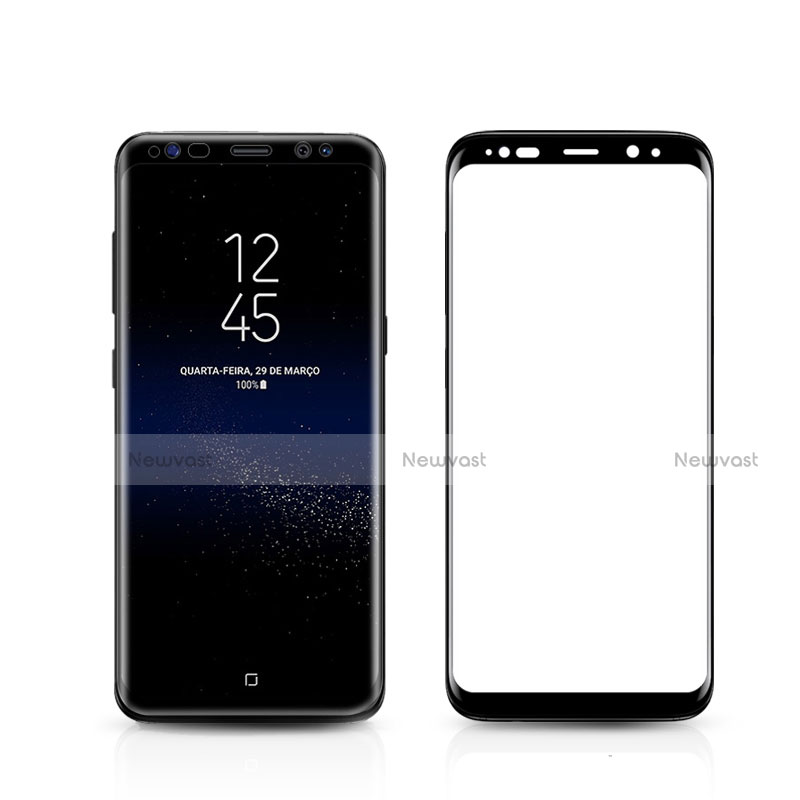 Ultra Clear Full Screen Protector Tempered Glass F04 for Samsung Galaxy S8 Black