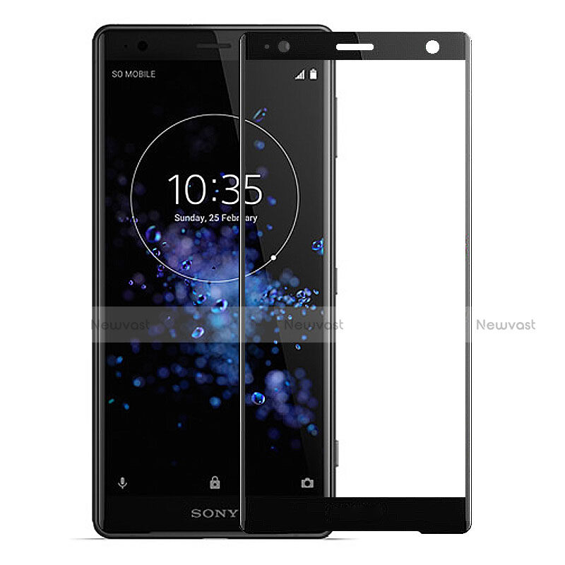 Ultra Clear Full Screen Protector Tempered Glass F04 for Sony Xperia XZ2 Black