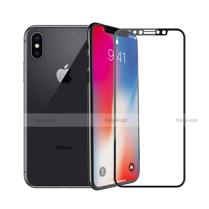 Ultra Clear Full Screen Protector Tempered Glass F05 for Apple iPhone Xs Black