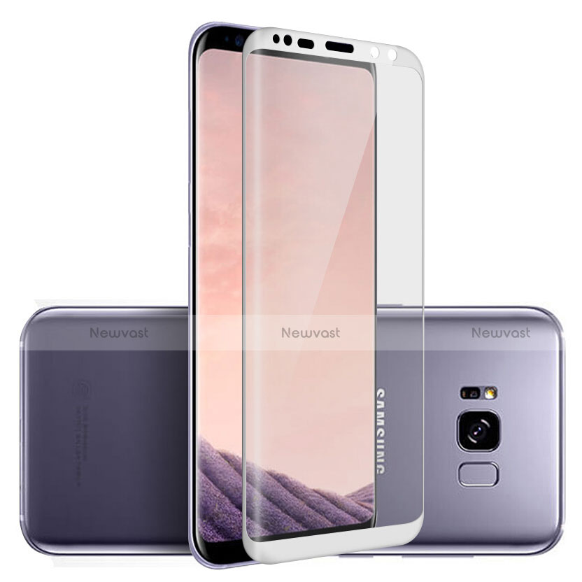 Ultra Clear Full Screen Protector Tempered Glass F06 for Samsung Galaxy S8 Plus White