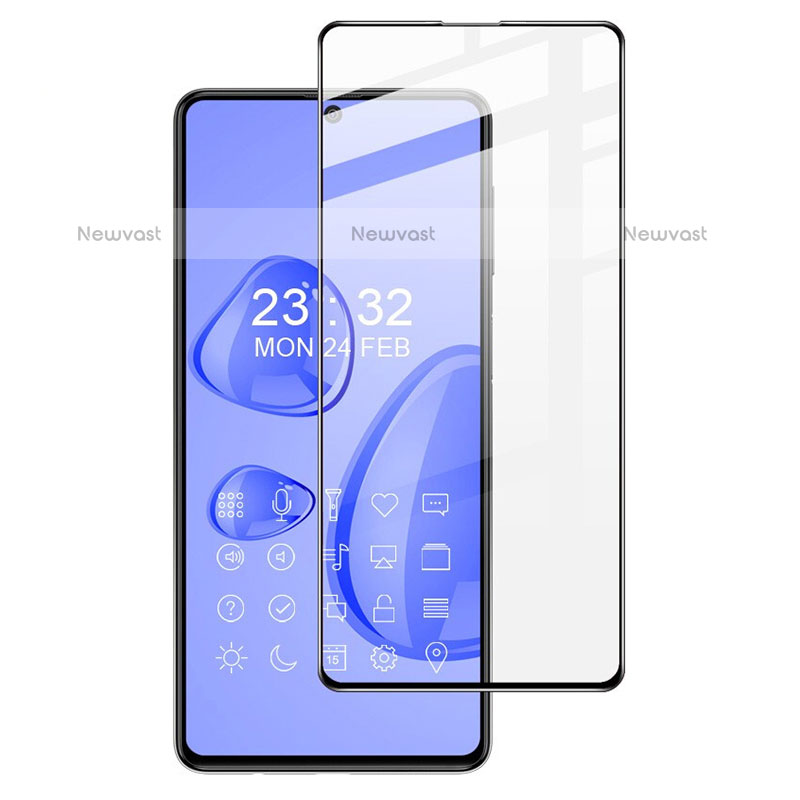 Ultra Clear Full Screen Protector Tempered Glass F07 for Samsung Galaxy A91 Black