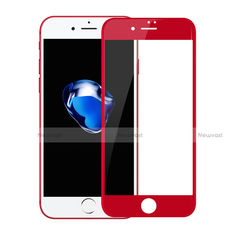 Ultra Clear Full Screen Protector Tempered Glass F19 for Apple iPhone 8 Plus Red