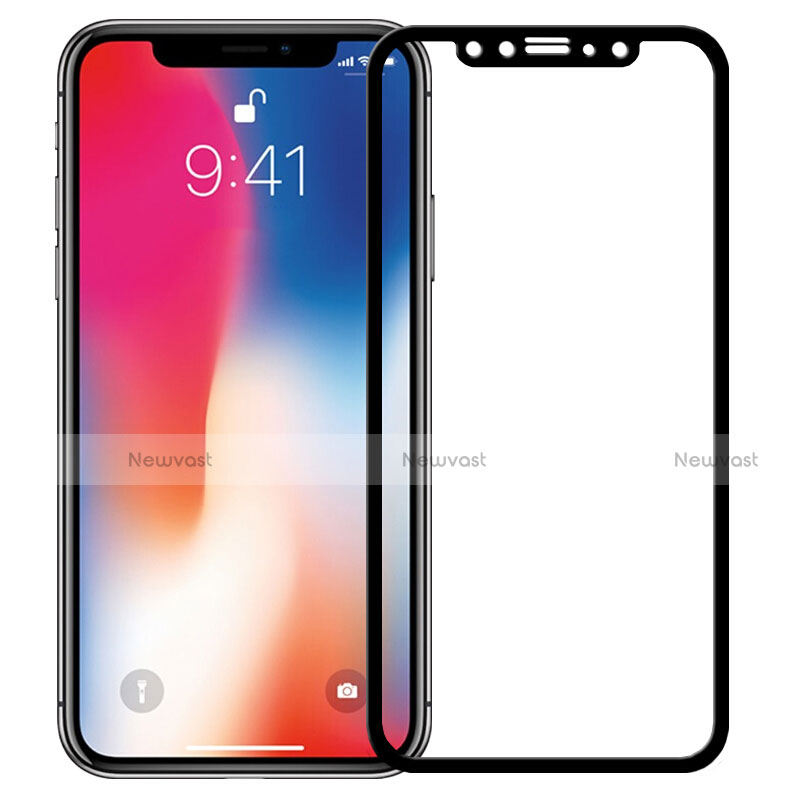 Ultra Clear Full Screen Protector Tempered Glass F23 for Apple iPhone X Black