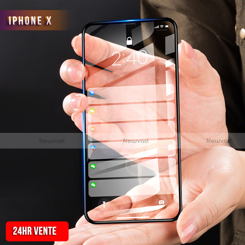 Ultra Clear Full Screen Protector Tempered Glass F28 for Apple iPhone X Black