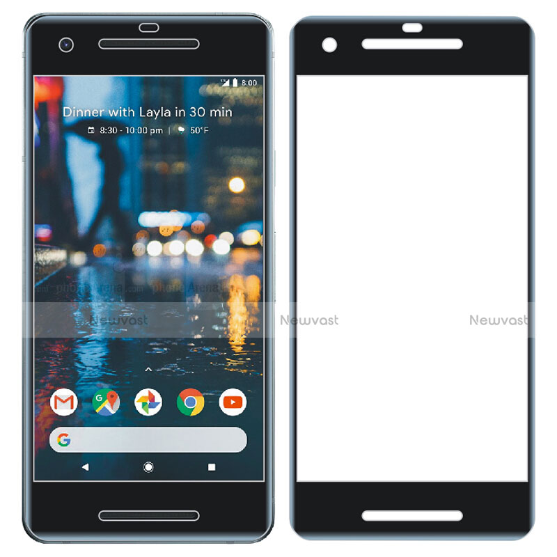 Ultra Clear Full Screen Protector Tempered Glass for Google Pixel 2 Black