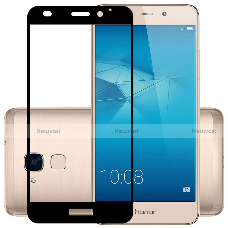 Ultra Clear Full Screen Protector Tempered Glass for Huawei Honor 5C Black