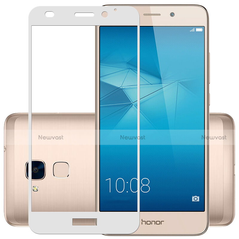 Ultra Clear Full Screen Protector Tempered Glass for Huawei Honor 5C White