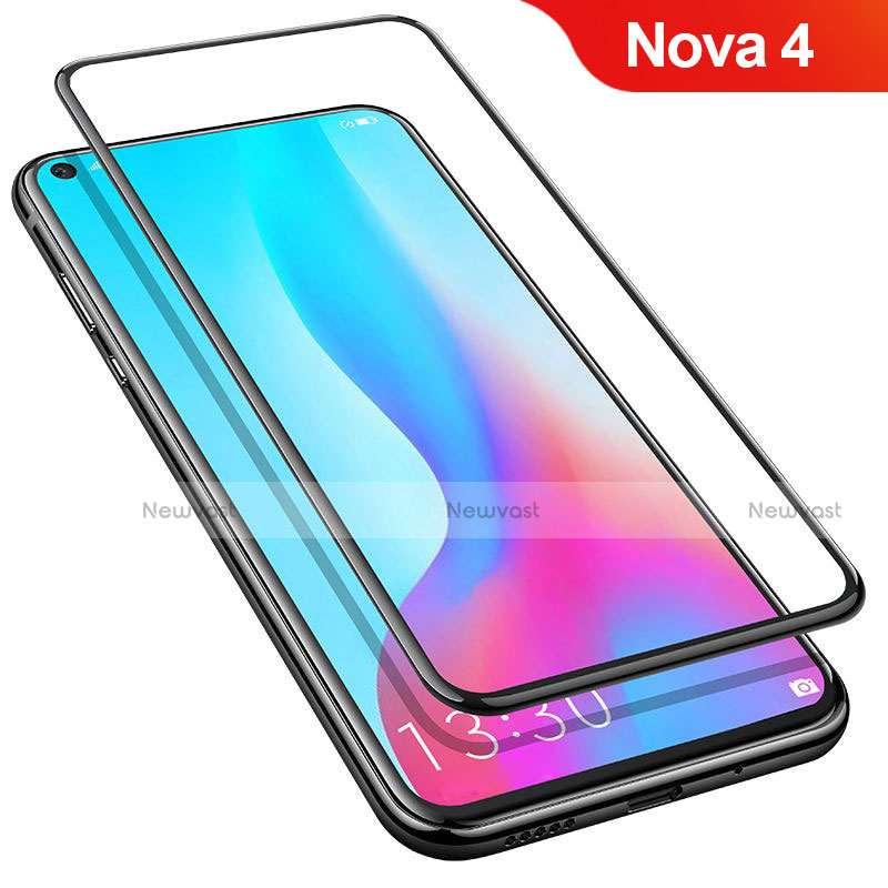 Ultra Clear Full Screen Protector Tempered Glass for Huawei Nova 4 Black