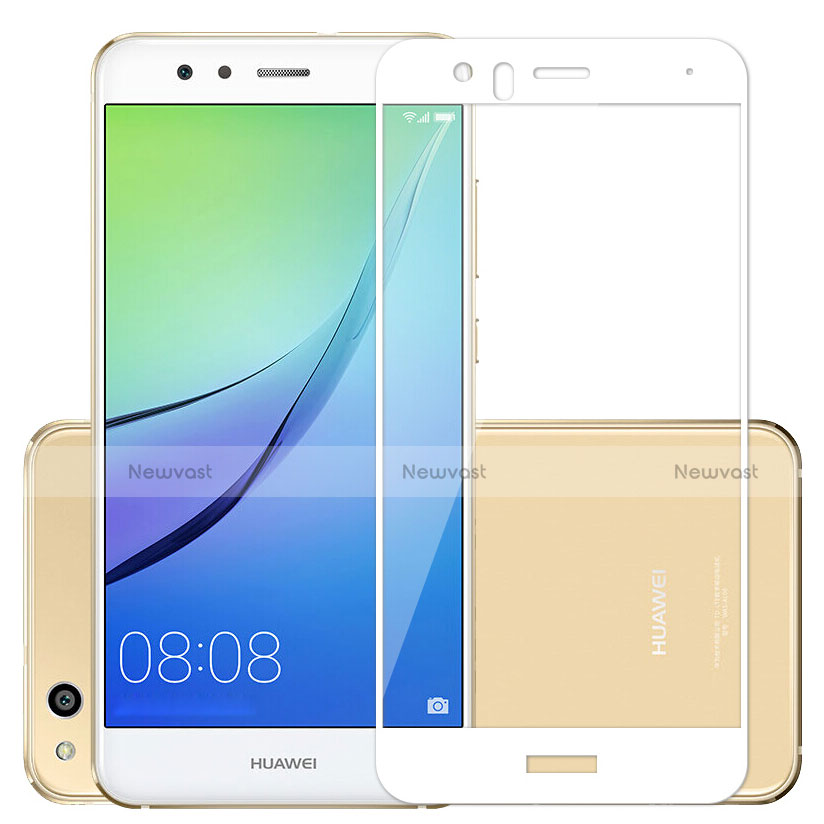 Ultra Clear Full Screen Protector Tempered Glass for Huawei P10 Lite White