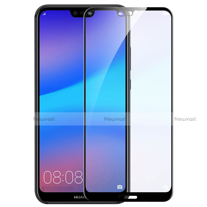 Ultra Clear Full Screen Protector Tempered Glass for Huawei P20 Lite Black