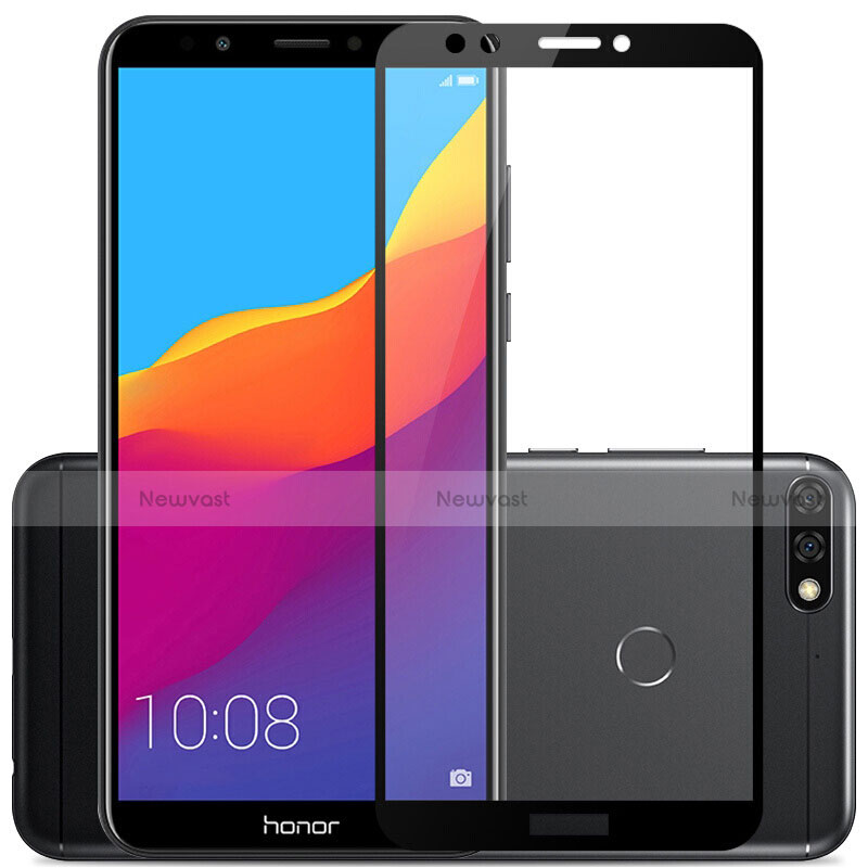 Ultra Clear Full Screen Protector Tempered Glass for Huawei Y7 (2018) Black