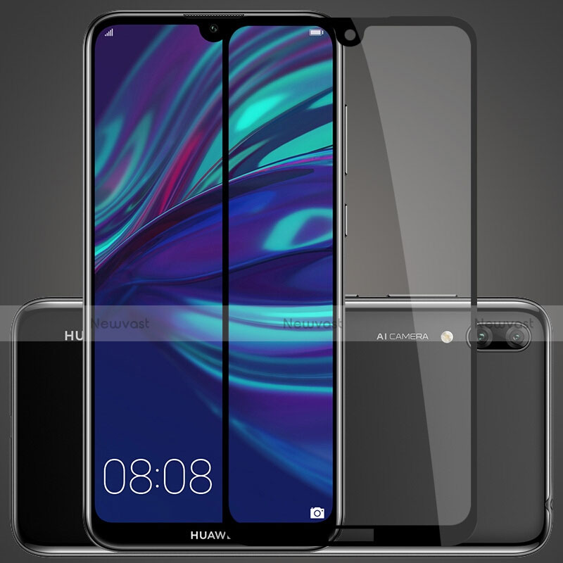 Ultra Clear Full Screen Protector Tempered Glass for Huawei Y7 (2019) Black