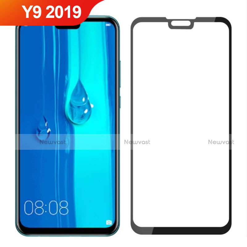 Ultra Clear Full Screen Protector Tempered Glass for Huawei Y9 (2019) Black