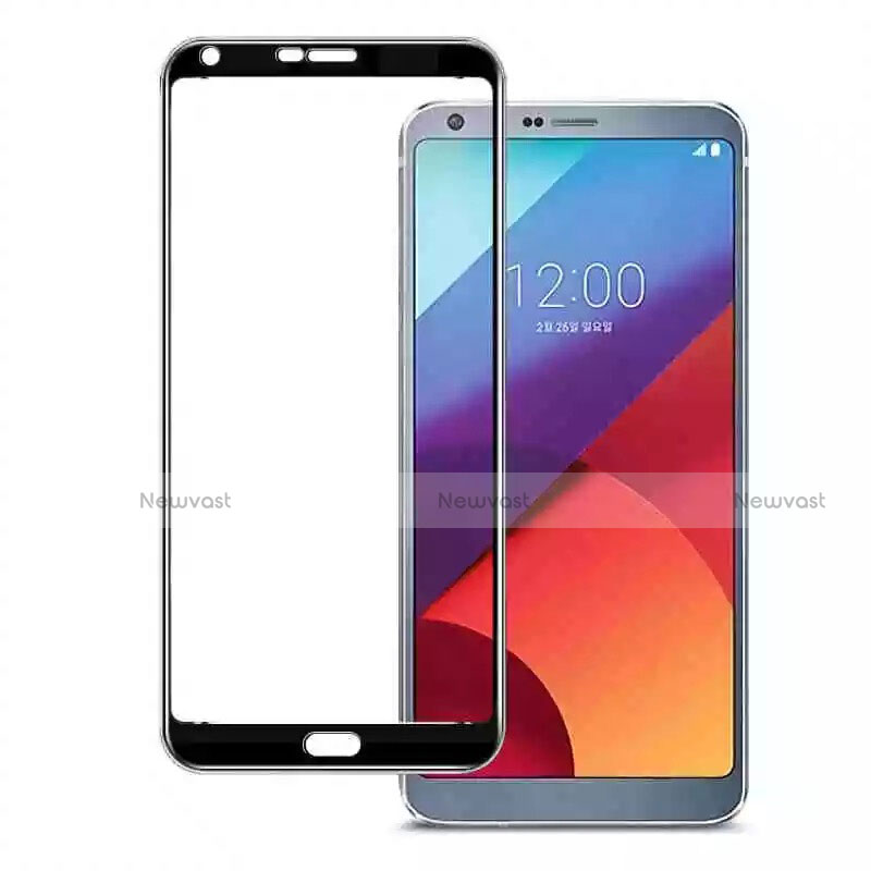 Ultra Clear Full Screen Protector Tempered Glass for LG Q7 Black