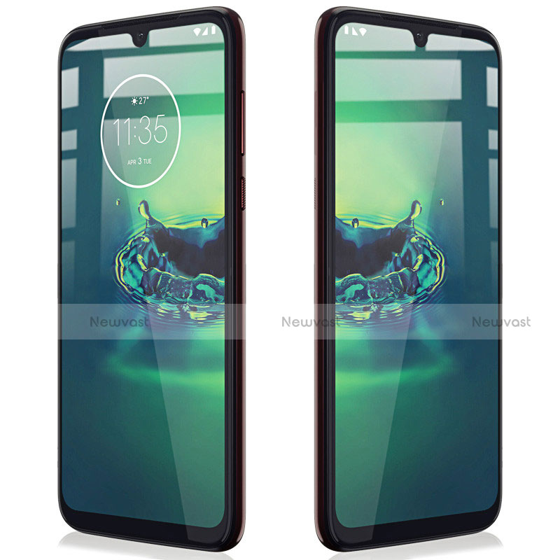 Ultra Clear Full Screen Protector Tempered Glass for Motorola Moto G8 Plus Black