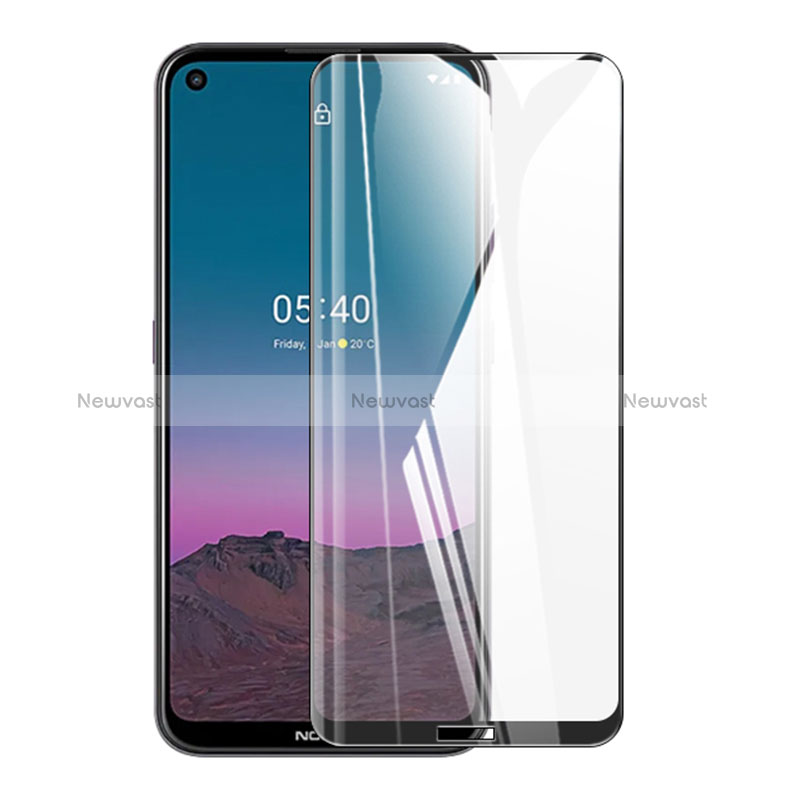 Ultra Clear Full Screen Protector Tempered Glass for Nokia 5.4 Black