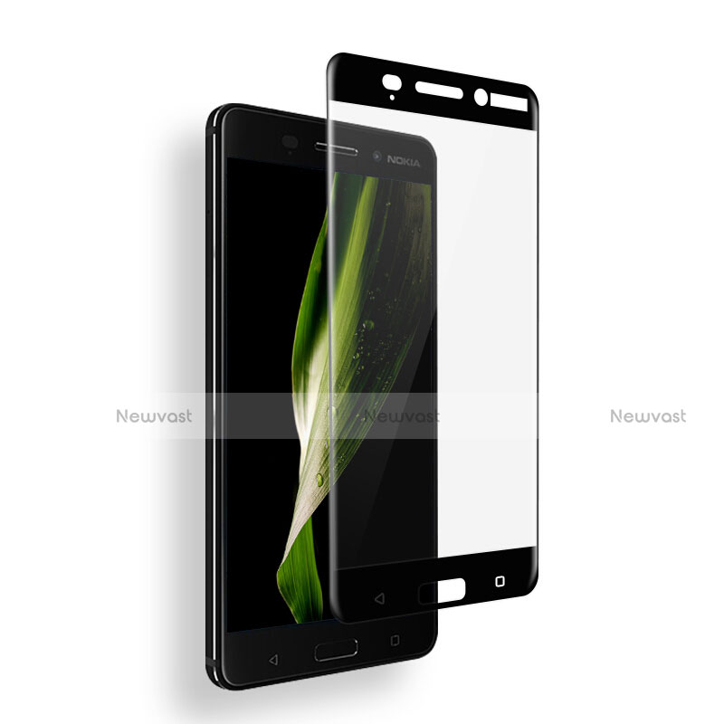 Ultra Clear Full Screen Protector Tempered Glass for Nokia 6 Black