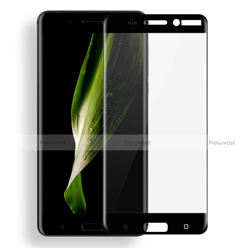 Ultra Clear Full Screen Protector Tempered Glass for Nokia 6 Black