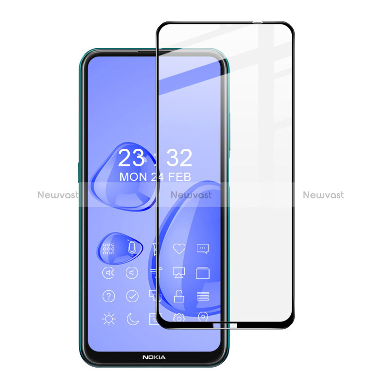 Ultra Clear Full Screen Protector Tempered Glass for Nokia X10 Black