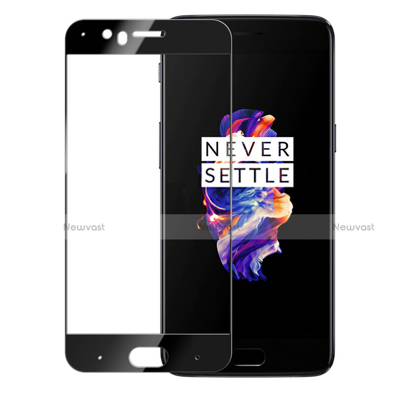 Ultra Clear Full Screen Protector Tempered Glass for OnePlus 5 Black