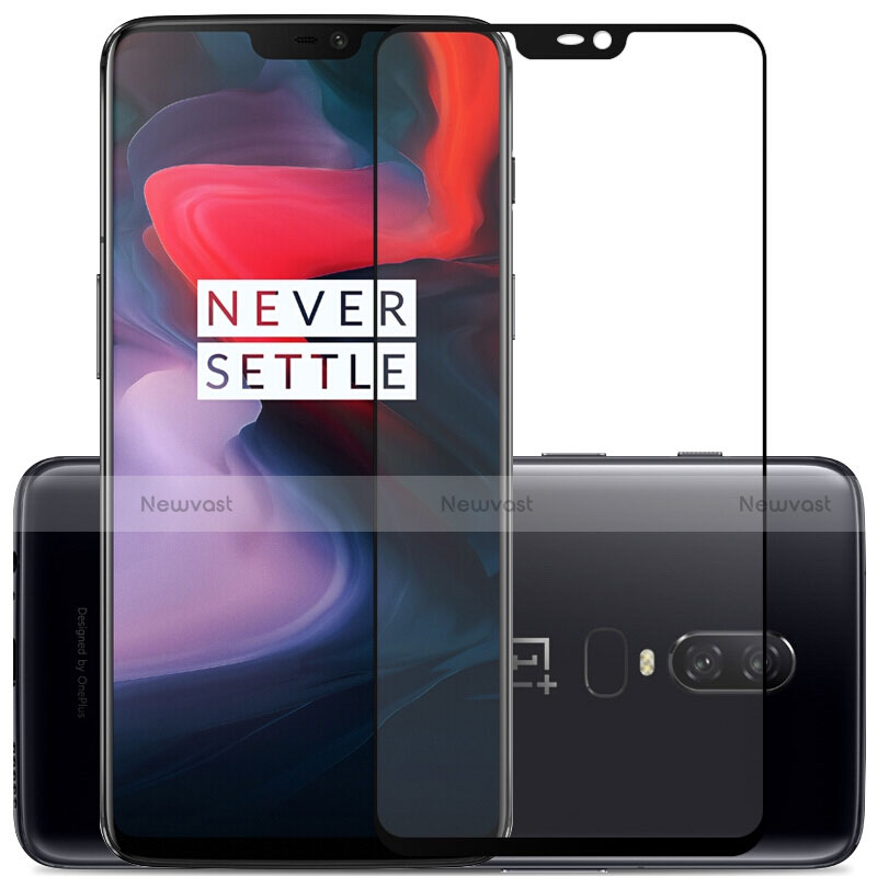 Ultra Clear Full Screen Protector Tempered Glass for OnePlus 6 Black