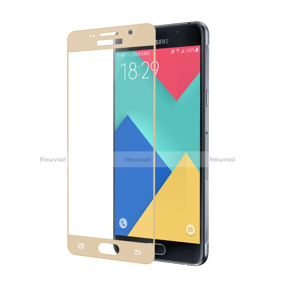 Ultra Clear Full Screen Protector Tempered Glass for Samsung Galaxy A5 (2016) SM-A510F Gold