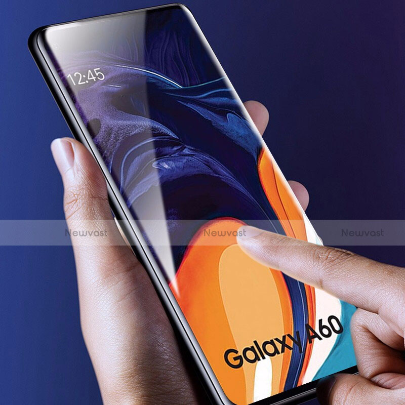 Ultra Clear Full Screen Protector Tempered Glass for Samsung Galaxy A60 Black