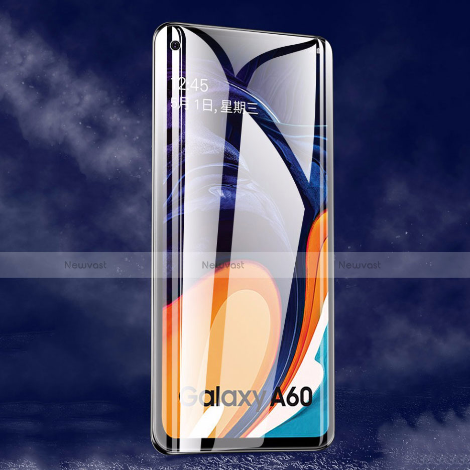 Ultra Clear Full Screen Protector Tempered Glass for Samsung Galaxy A60 Black