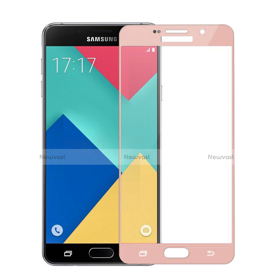 Ultra Clear Full Screen Protector Tempered Glass for Samsung Galaxy A7 (2016) A7100 Rose Gold