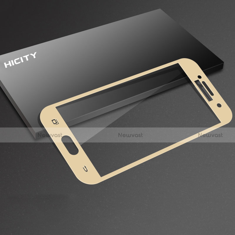 Ultra Clear Full Screen Protector Tempered Glass for Samsung Galaxy A7 (2017) A720F Gold